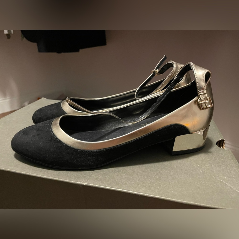 Aldo Strappy Block Heeled Mary Janes Shoes